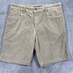 VTG Quiksilver Corduroy Chino Shorts Mens 36 Beige Cotton Waterman Collection